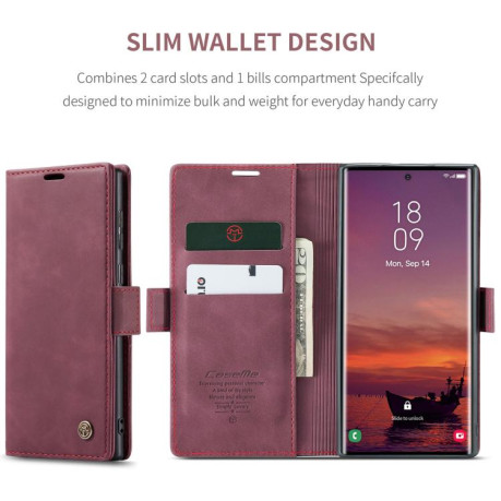 Чохол-книжка CaseMe-013 Multifunctional  для Samsung Galaxy S25 Ultra 5G - червоний