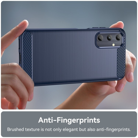 Протиударний чохол Brushed Texture Carbon Fiber Samsung Galaxy A05s - синій