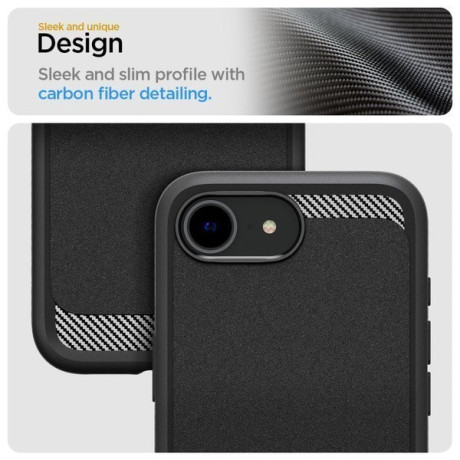 Оригінальний чохол Spigen Rugged Armor MagSafe для iPhone 16e - Black