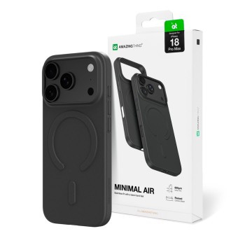 Оригинальный чехол AmazingThing Minimal Air с MagSafe на iPhone 18 Pro Max — чёрный