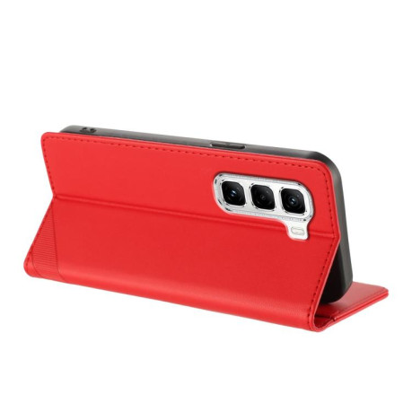 Чехол-книжка Embossed Multi-functional Wallet Retro Leather на Infinix Hot 50 Pro 4G - красный