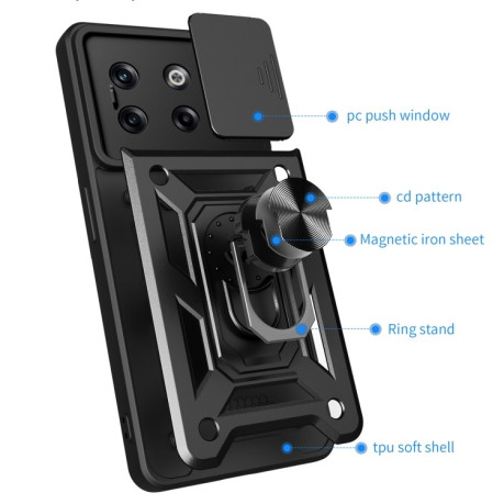 Противоударный чехол Camera Sliding для OnePlus 10T - синий