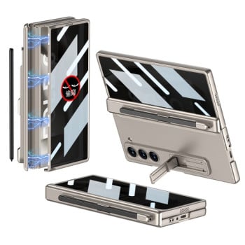 Противоударный чехол GKK Coverage Magnetic Fold with Pen Slot, Not Included Pen для Samsung Galaxy  Fold 6 - Titanium Gray