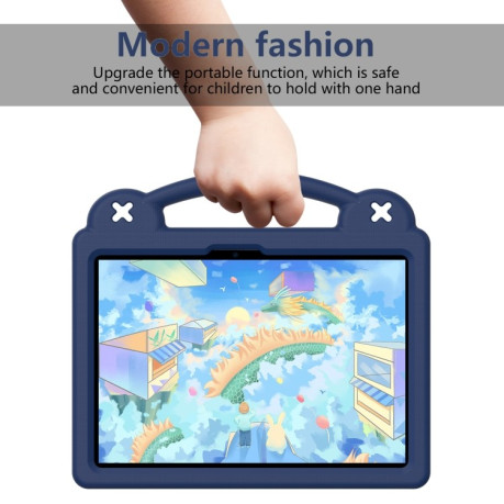 Противоударный чехол EVA Handle Kickstand Children для Xiaomi Pad 7 / 7 Pro 2024 - синий
