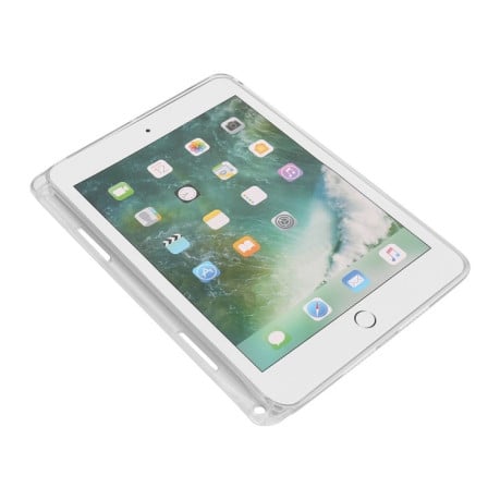 Противоударный силиконовый чехол с Pen Slot для iPad Mini 5 (2019)/ Mini 4 -прозрачный