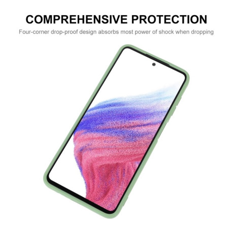 Противоударный чехол ENKAY Liquid Silicone для Samsung Galaxy A53 5G - зеленый