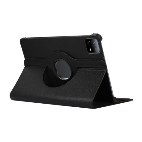 Чехол-книжка 360 Degree Rotation Litchi для Xiaomi Pad 7 Pro / Pad 7 - черный