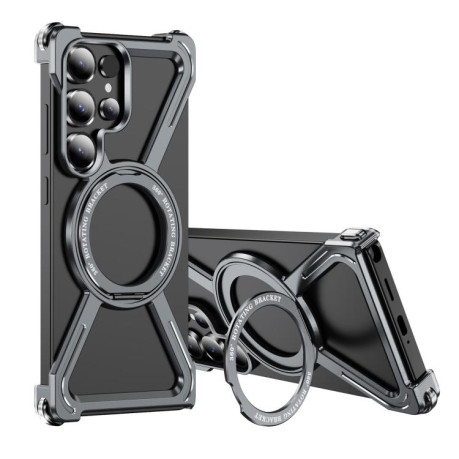 Протиударний чохол Titanium Alloy MagSafe Magnetic Airbag Shockproof для Samsung Galaxy S25 Ultra 5G - сірий