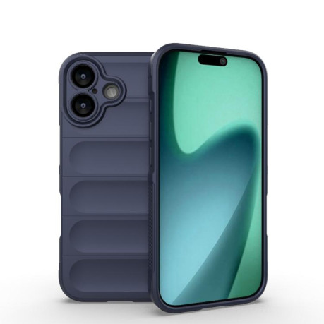 Силиконовый чехол Magic Flannel для iPhone 17 - синий