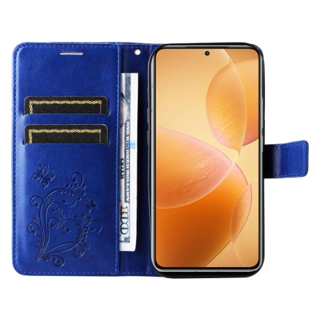 Чохол-книжка Embossed Butterfly для Xiaomi 14T Pro - синій