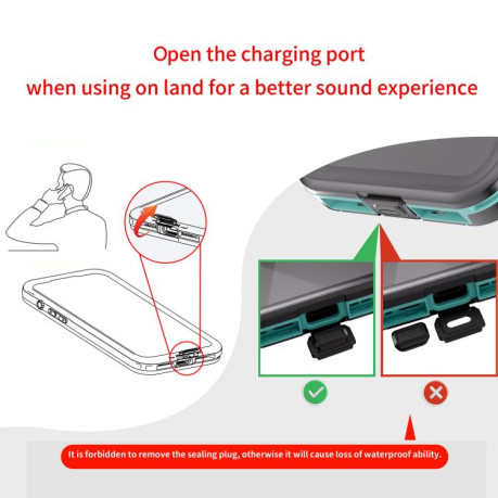 Протиударний чохол RedPepper IP68 Waterproof MagSafe для iPhone Air - чорно-синій