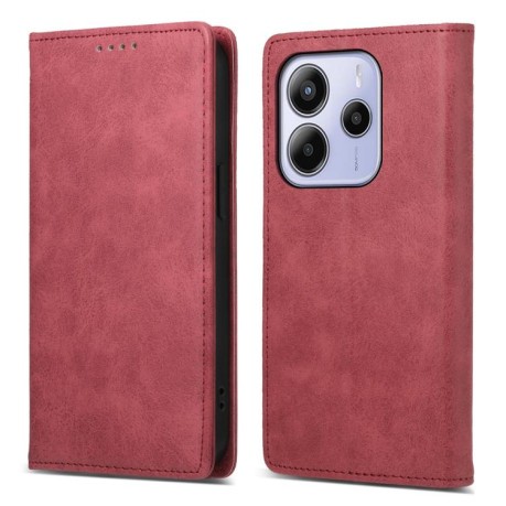 Чохол-книжка Business Solid Color Magnetic RFID Leather Xiaomi Redmi Note 14 4G 164.48mm - червоний