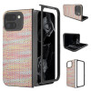 Противоударный чехол Black Frame PU Leather Full Coverage для Google Pixel 9 Pro Fold - розовый