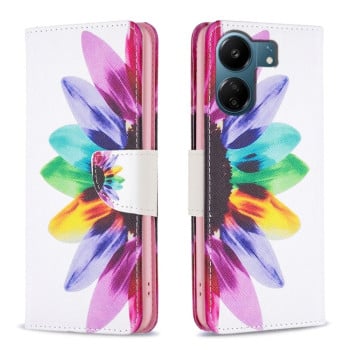 Чохол-книжка Colored Drawing Pattern для Xiaomi Redmi 13C/Poco C65/Poco C65 - Flower