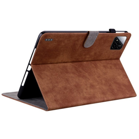 Чехол-книжка Embossed Tiger Pattern Leather для Xiaomi Pad 7 / Pad 7 Pro - коричневый