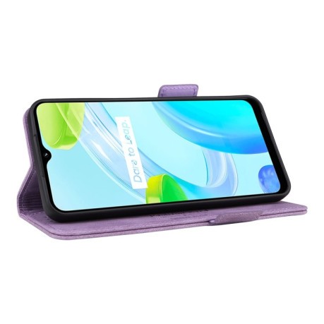 Чехол-книжка Magnetic Clasp Flip для Realme C30 - фиолетовый