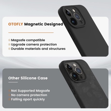 Противоударный чехол LK MagSafe Magnetic Silicone для iPhone 15 Pro Max - черный