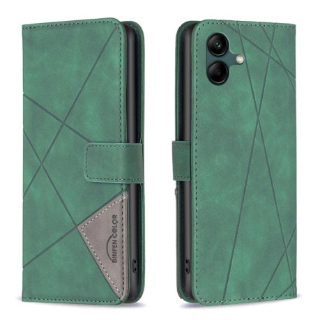 Чохол-книжка Rhombus Texture для на Samsung Galaxy M06 5G / F06 5G - зелений