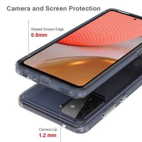 Акриловый противоударный чехол HMC на Samsung Galaxy A72 - прозрачный