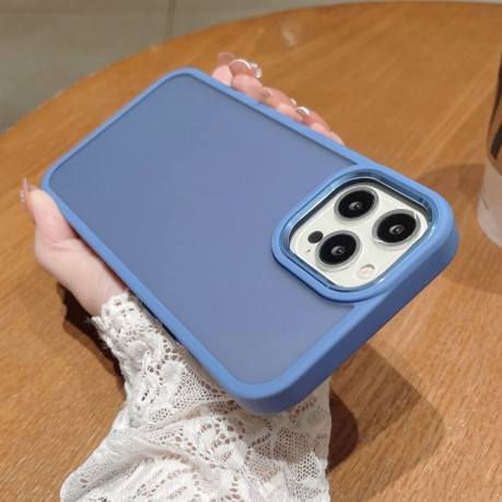 Противоударный чехол Shield Skin Feel для iPhone 15 Pro - голубой