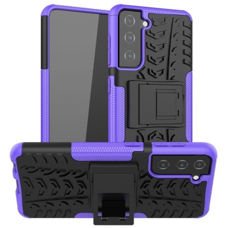 Протиударний чохол Tire Texture на Samsung Galaxy S21 - фіолетовий