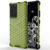 Противоударный чехол Honeycomb на Samsung Galaxy S21 Ultra - зеленый
