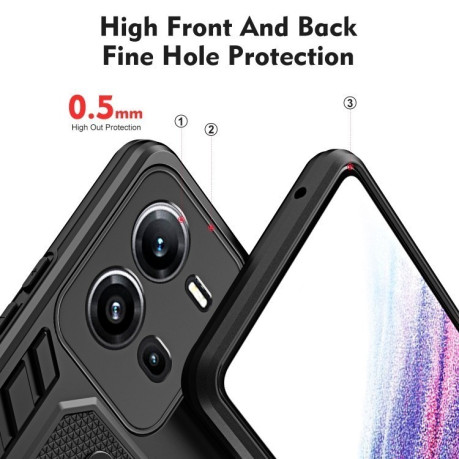 Протиударний чохол Variety Brave Armor Finger Loop Holder для Vivo V25 5G / V25e - чорний