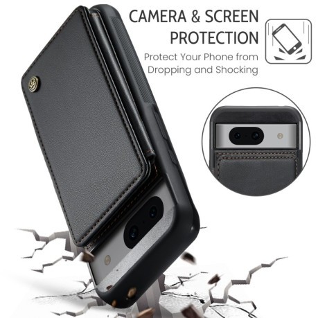 Чехол CaseMe C22 Card Slots Holder RFID Anti-theft для Google Pixel 8a - черный