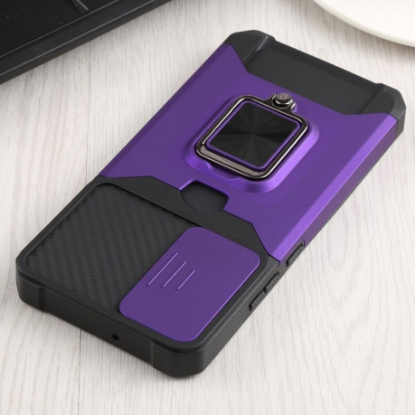 Противоударный чехол Sliding Camera Design для Samsung Galaxy S22 Plus 5G - фиолетовый