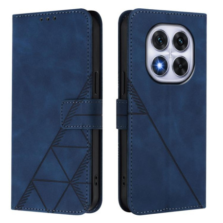 Чохол-книжка Crossbody 3D Embossed Flip Leather на Xiaomi Poco X7 - синій