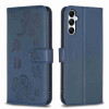 Чехол-книжка Four-leaf Clasp Embossed на Samsung Galaxy A35 - синий