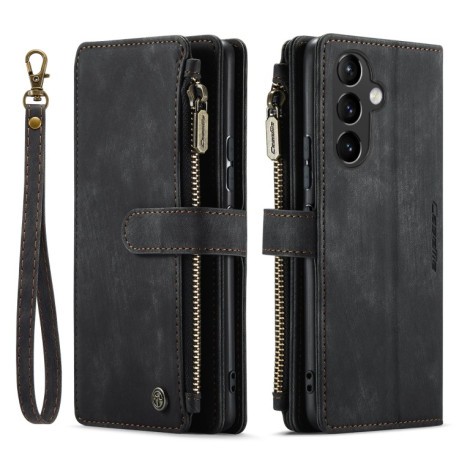 Кожаный чехол-кошелек CaseMe-C30 для Samsung Galaxy A54 - черный