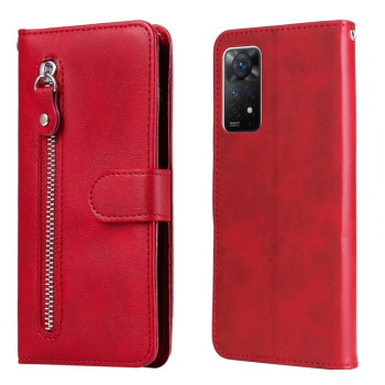 Чехол-книжка Fashion Calf Texture для Xiaomi Redmi Note 11 Pro / Pro+ - красный