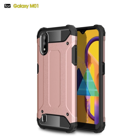Противоударный чехол Magic Armor на Samsung Galaxy M01 - розовое золото