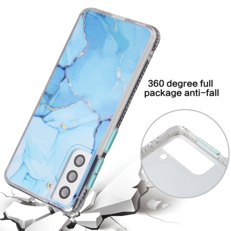 Противоударный чехол Glazed Marble для Samsung Galaxy S22 Plus 5G - розовый