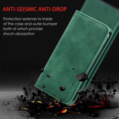 Чохол-книжка Retro Skin Feel Business Magnetic Samsung Galaxy S22 Ultra 5G - зелений