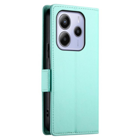 Чохол-книжка Side Buckle Magnetic Frosted Leather для Xiaomi Redmi Note 14 4G 164.84mm - зелений