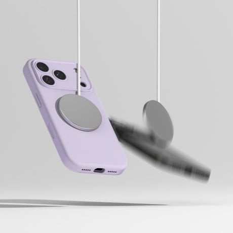 Оригинальный силиконовый чехол Ringke Silicone Magnetic с MagSafe на iPhone 17 Pro - Purple