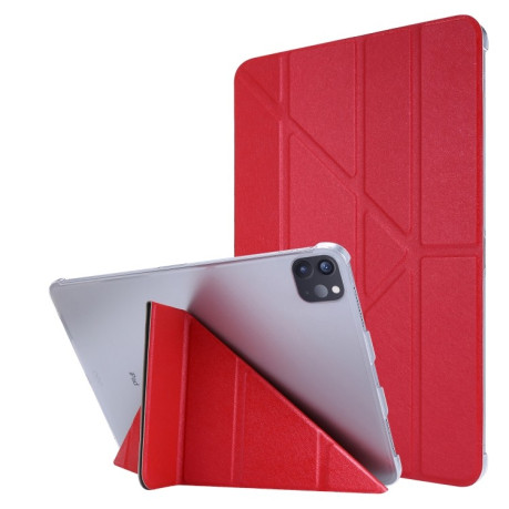 Чехол-книжка Silk Texture Horizontal Deformation для iPad Pro 12.9 2021- красный