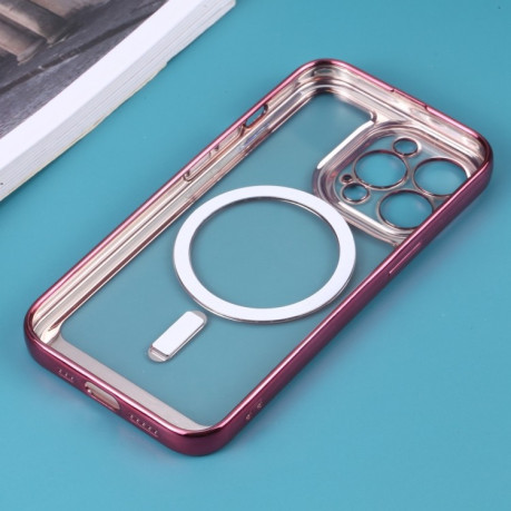 Протиударний чохол Classic Electroplating (Magsafe) для iPhone 14 Plus - червоний
