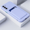 Противоударный чехол Card Slot Design для Samsung Galaxy A34 5G - фиолетовый