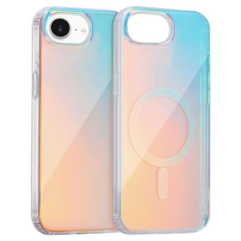 Чехол Laser Engraved Texture MagSafe для iPhone 16e - Red Light