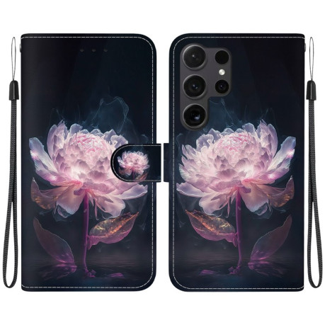 Чехол-книжка Colored Drawing Series на Samsung Galaxy S25 Ultra 5G - Peony