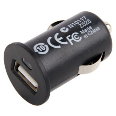 Черная Автомобильная Зарядка Мини 5V / 1A USB для iPhone 6, iPhone 5, 4 и др