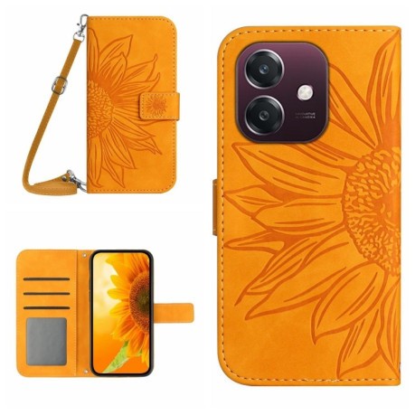 Чехол-книжка Skin Feel Sun Flower для OPPO A3/A3x/A40m- желтый