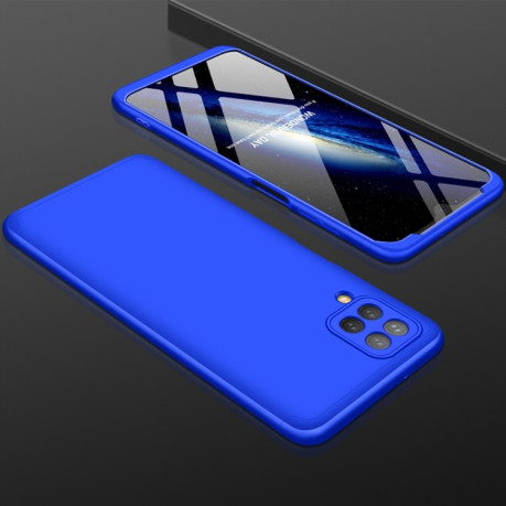 Противоударный чехол GKK Three Stage Splicing на Samsung Galaxy A12/M12 - синий