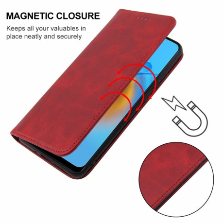 Чехол-книжка Magnetic Closure для OPPO A74 - красный