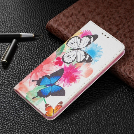 Чохол-книжка Colored Drawing Pattern Invisible Samsung Galaxy A53 5G - Two Butterflies