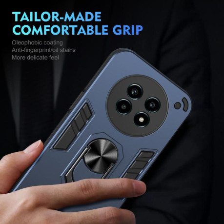 Ударозахисний чохол Shockproof Metal Ring Holder для Realme 13 Pro/13 Pro+ - синій