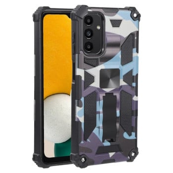 Противоударный чехол Camouflage Armor на Samsung Galaxy A04s/A13 5G - светло-синий
